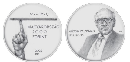 2022 Milton Friedman - színesfém érme